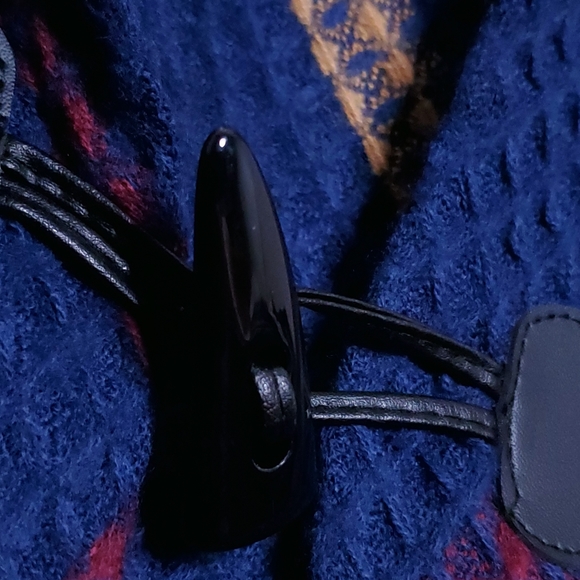 Nanette Lepore Plaid Blanket Poncho OSFA - Picture 11 of 16